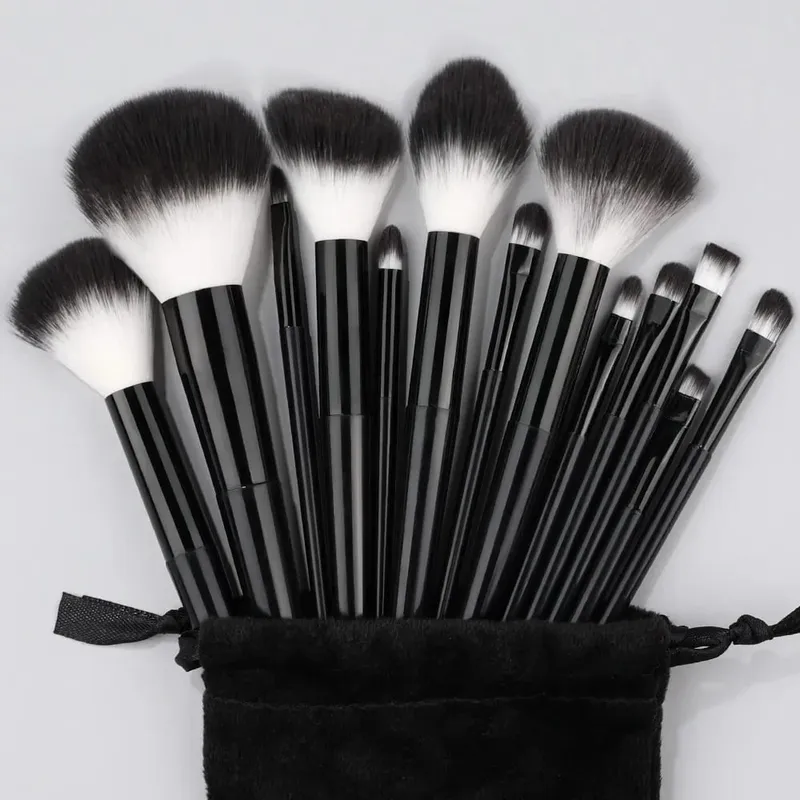 Conjunto de pincéis de maquiagem premium, 13-20 peças, macio, macio, base cosmética, pó, sombra, kabuki, mistura, pincel de maquiagem, ferramentas de beleza
