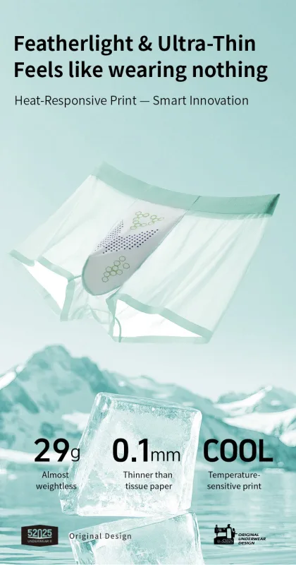 52025 Men's Ultra-Thin Boxers (3-Pack) – Feather-Light Ice-Silk Fabric, Color-Changing Pouch and Weightless Second-Skin Comfort — image 2