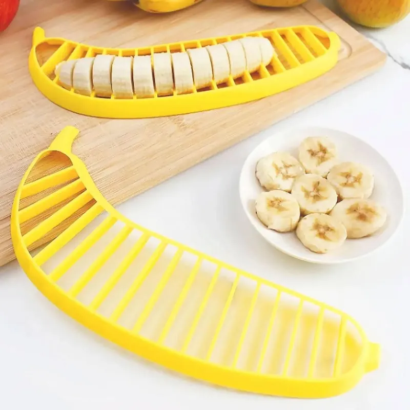 1pc divisor de banana prato de frutas salada de frutas fatiador de banana