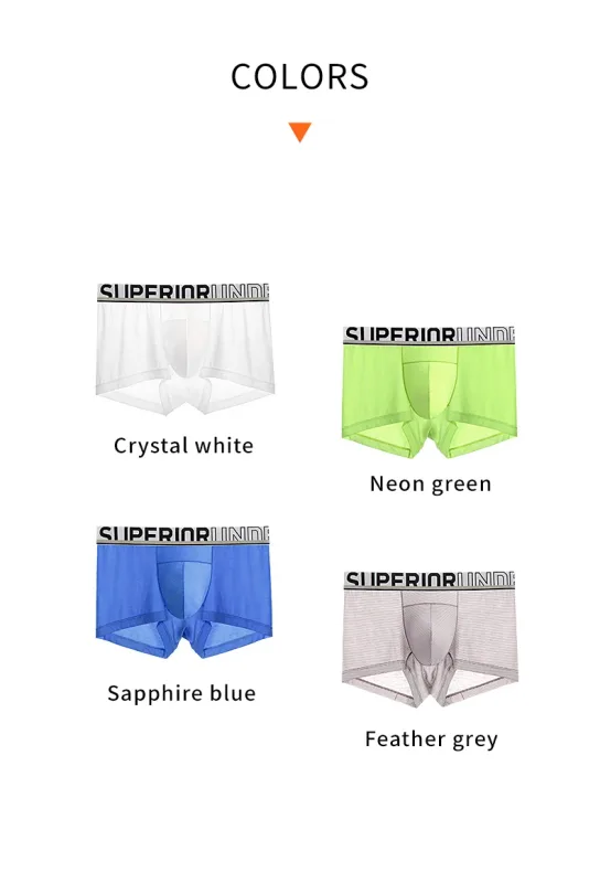 52025 Boxers masculinos Air-Mesh – Suporte U-Pouch, ventilação avançada com fluxo de ar, conforto de resfriamento de secagem rápida e alongamento dinâmico
