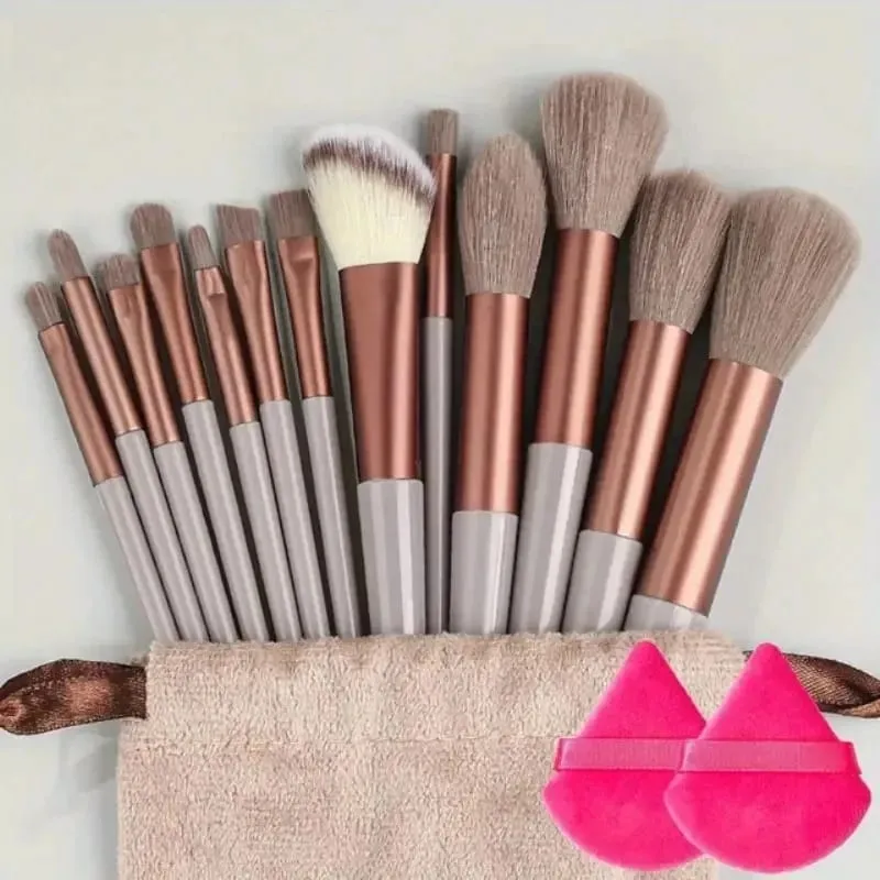 Conjunto de pincéis de maquiagem premium, 13-20 peças, macio, macio, base cosmética, pó, sombra, kabuki, mistura, pincel de maquiagem, ferramentas de beleza