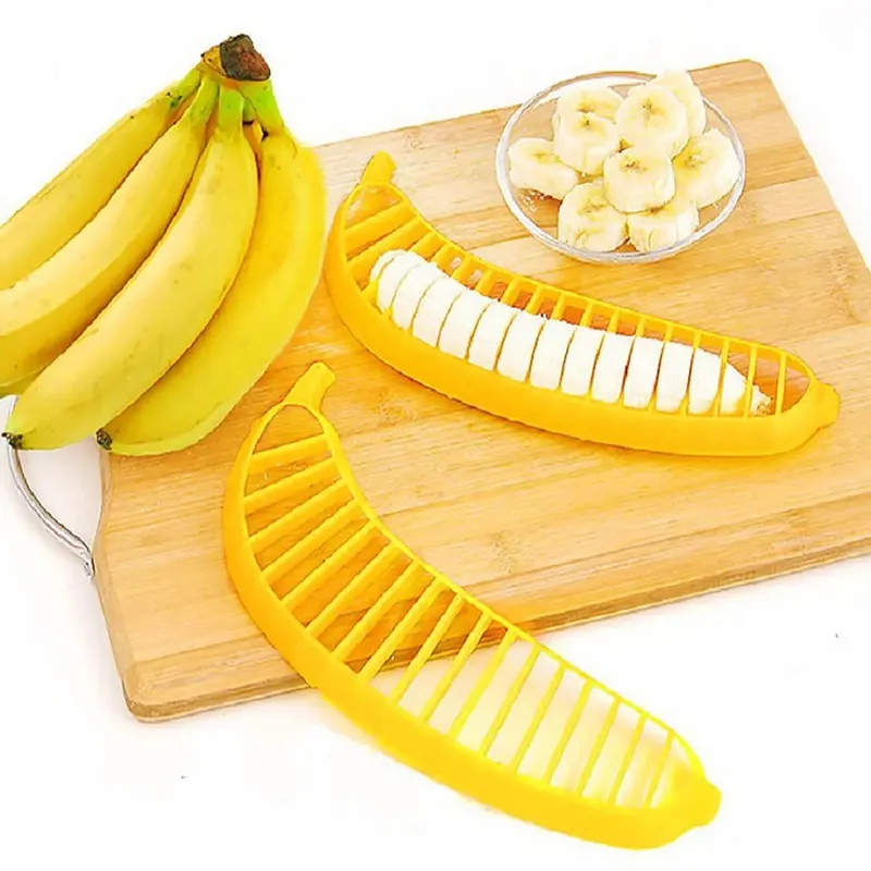 1pc divisor de banana prato de frutas salada de frutas fatiador de banana