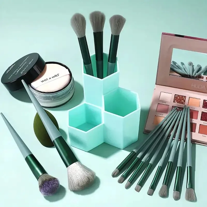 Conjunto de pincéis de maquiagem premium, 13-20 peças, macio, macio, base cosmética, pó, sombra, kabuki, mistura, pincel de maquiagem, ferramentas de beleza