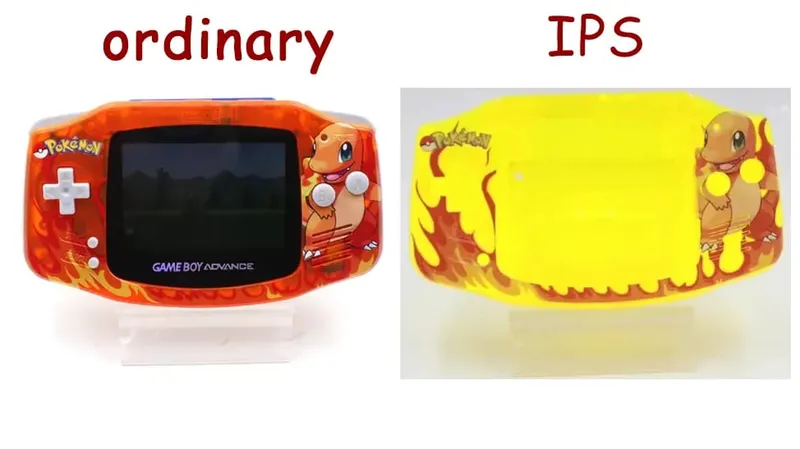 Pokémon GBA Shell IPS Conjunto completo de capa para console GBA Case Shell
