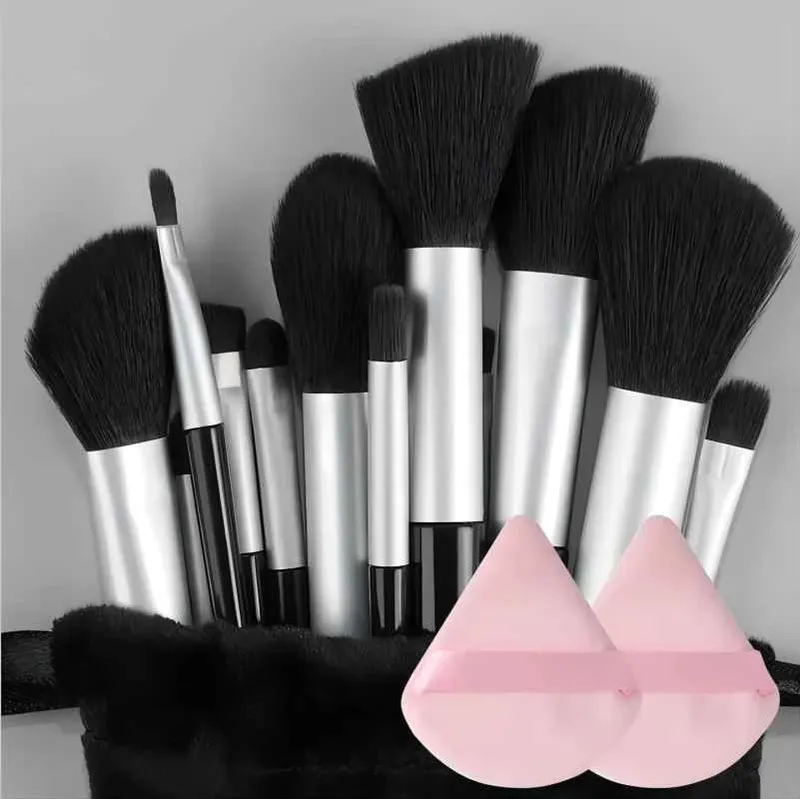 Conjunto de pincéis de maquiagem premium, 13-20 peças, macio, macio, base cosmética, pó, sombra, kabuki, mistura, pincel de maquiagem, ferramentas de beleza