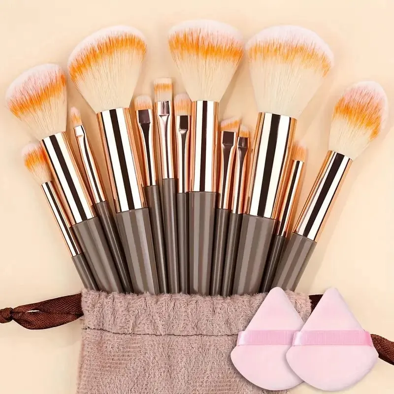 Conjunto de pincéis de maquiagem premium, 13-20 peças, macio, macio, base cosmética, pó, sombra, kabuki, mistura, pincel de maquiagem, ferramentas de beleza
