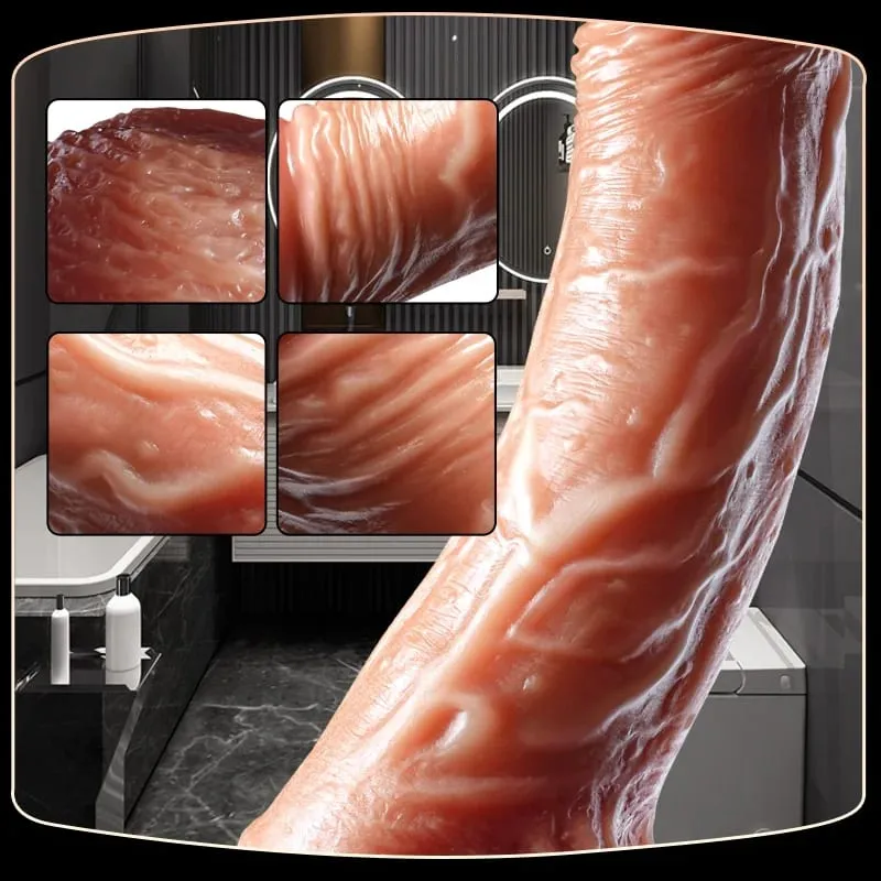 Pele realista pênis empurrando vibrador realista remoto vibrador pênis com ventosa de borracha artificial galo brinquedo sexual para mulher