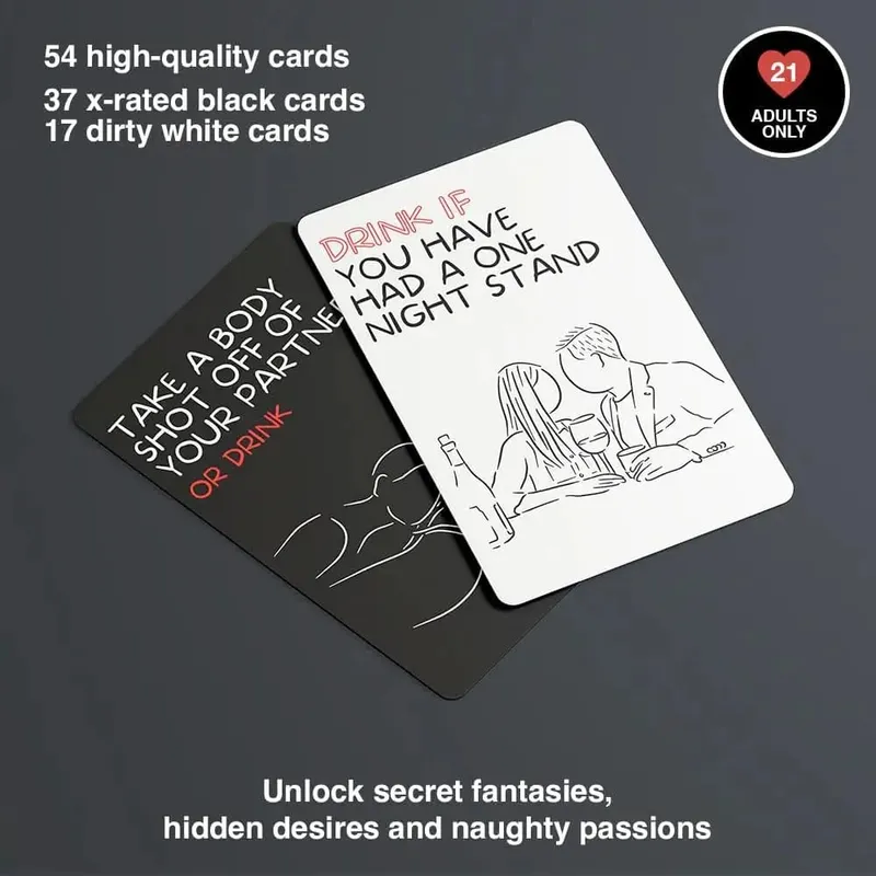 Drunk Desires Casais Bebendo Jogo de Cartas Romântico Interativo Jogo de Tabuleiro Conjunto de Cartões de Papel para Data Noite Dia dos Namorados Casal Reunindo Entretenimento