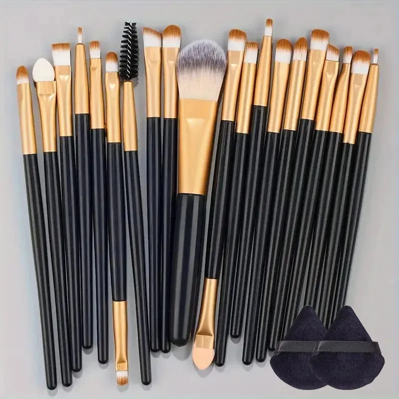 Conjunto de pincéis de maquiagem premium, 13-20 peças, macio, macio, base cosmética, pó, sombra, kabuki, mistura, pincel de maquiagem, ferramentas de beleza