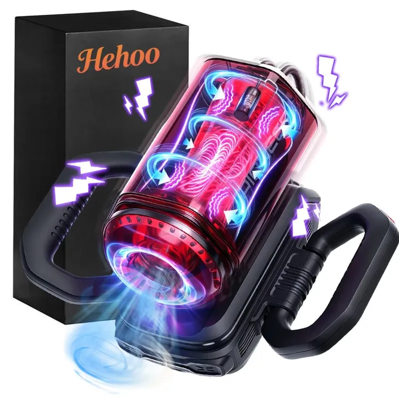 Masturbador masculino automático atualizado, 7 modos de sucção, vibração, impulso, alça portátil, bolso, buceta, Stroker, boquete, brinquedos sexuais