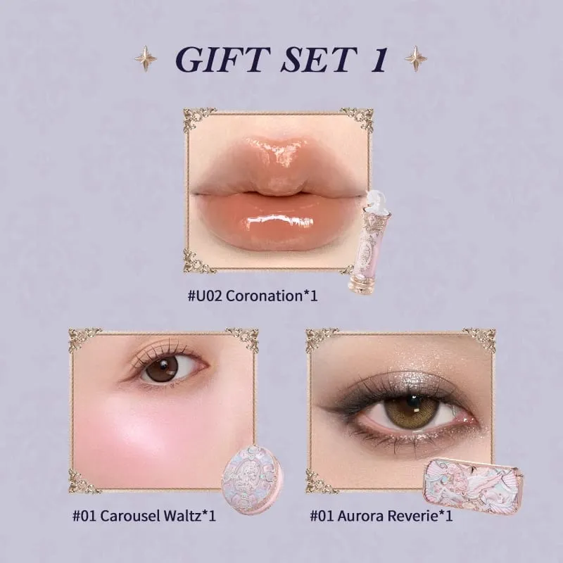 Flower Knows Knight Unicorn Collection Gift Set includes makeup palette+lipstick+blush