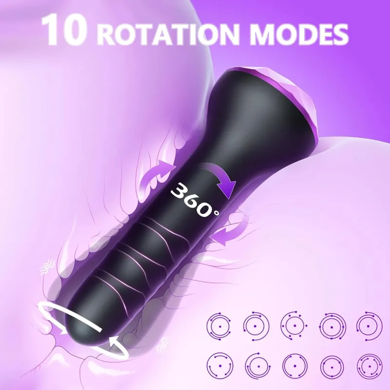 Vibrador anal masculino massageador de próstata rotativa vibratória butt plug brinquedo sexual adulto para mulheres homens casais gays vibrador masturbador 18 +