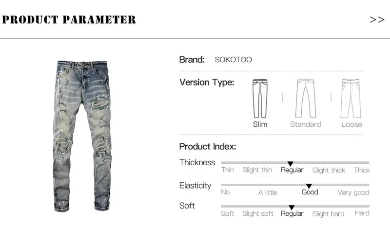 Men Painted Stretch Denim Biker Jeans Streetwear Cracked Patch Patchwork Holes Ripped Distressed Pants Skinny Tapered Trousers