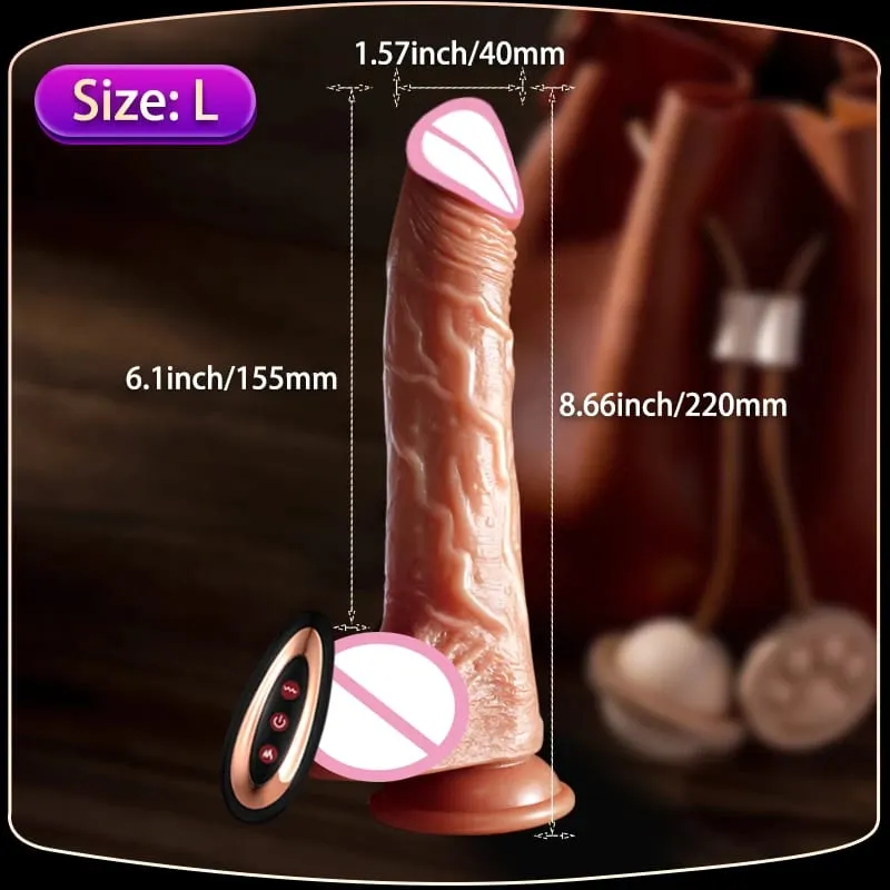 Pele realista pênis empurrando vibrador realista remoto vibrador pênis com ventosa de borracha artificial galo brinquedo sexual para mulher
