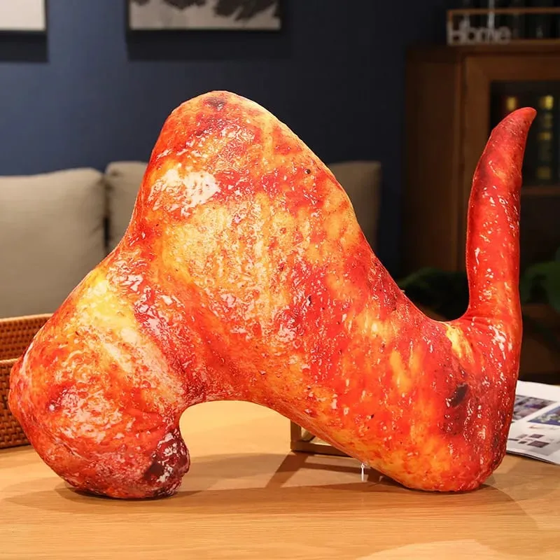Plush Simulation Food Sausage Chicken Leg Stuffed Pillows Roasted Wing Steak Ribs Funny Soft Cushion Kids Creative Baking Toys