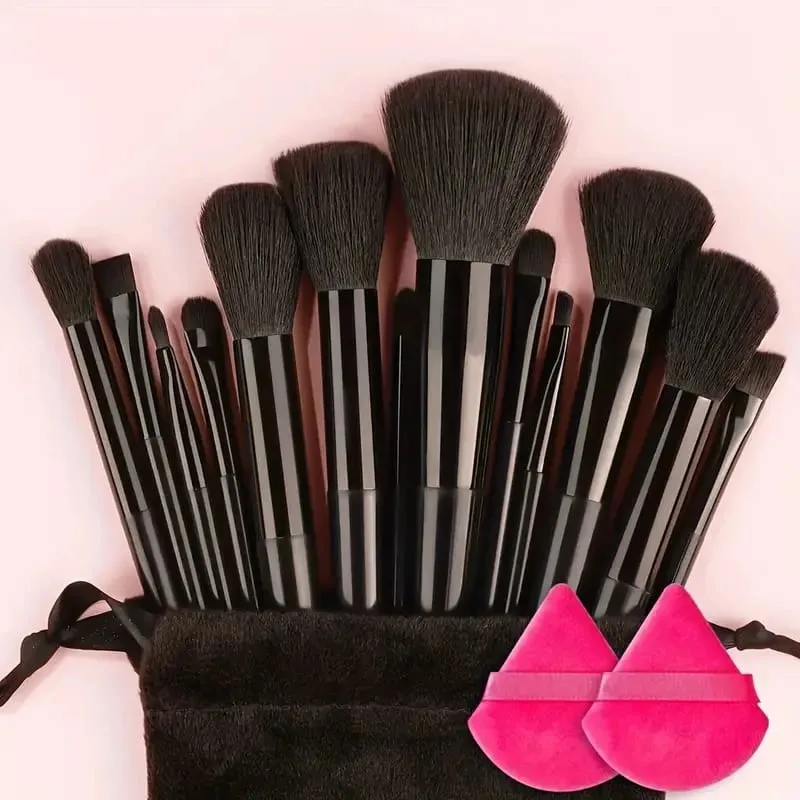 Conjunto de pincéis de maquiagem premium, 13-20 peças, macio, macio, base cosmética, pó, sombra, kabuki, mistura, pincel de maquiagem, ferramentas de beleza
