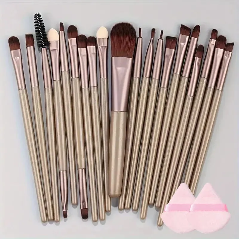Conjunto de pincéis de maquiagem premium, 13-20 peças, macio, macio, base cosmética, pó, sombra, kabuki, mistura, pincel de maquiagem, ferramentas de beleza