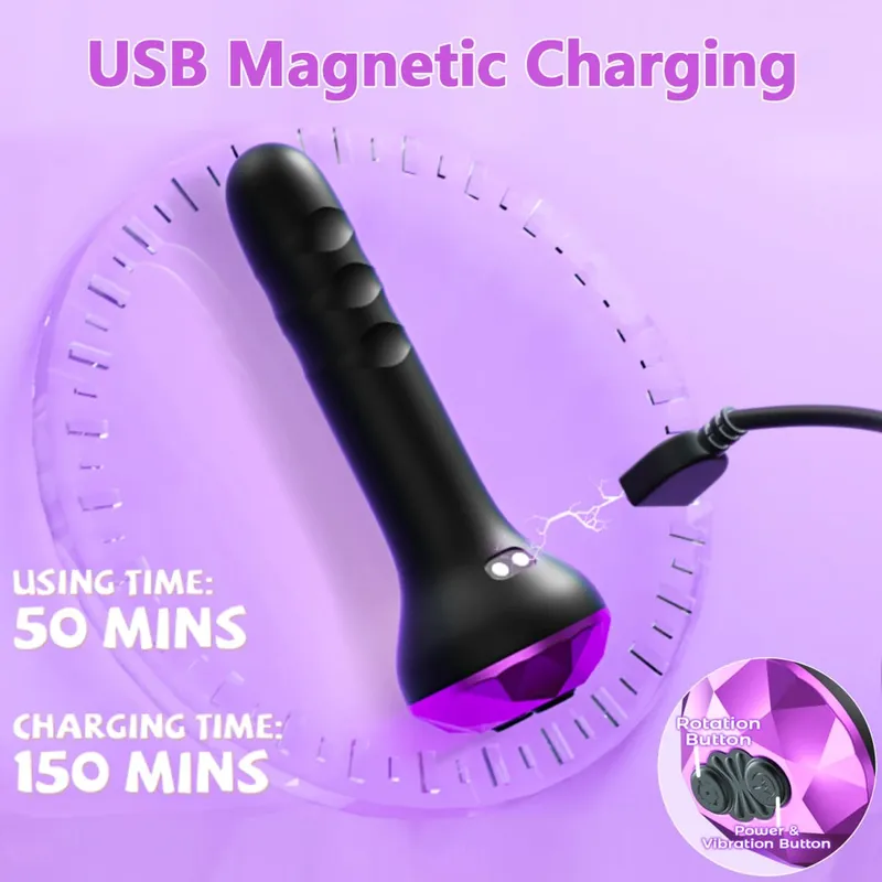 Vibrador anal masculino massageador de próstata rotativa vibratória butt plug brinquedo sexual adulto para mulheres homens casais gays vibrador masturbador 18 +