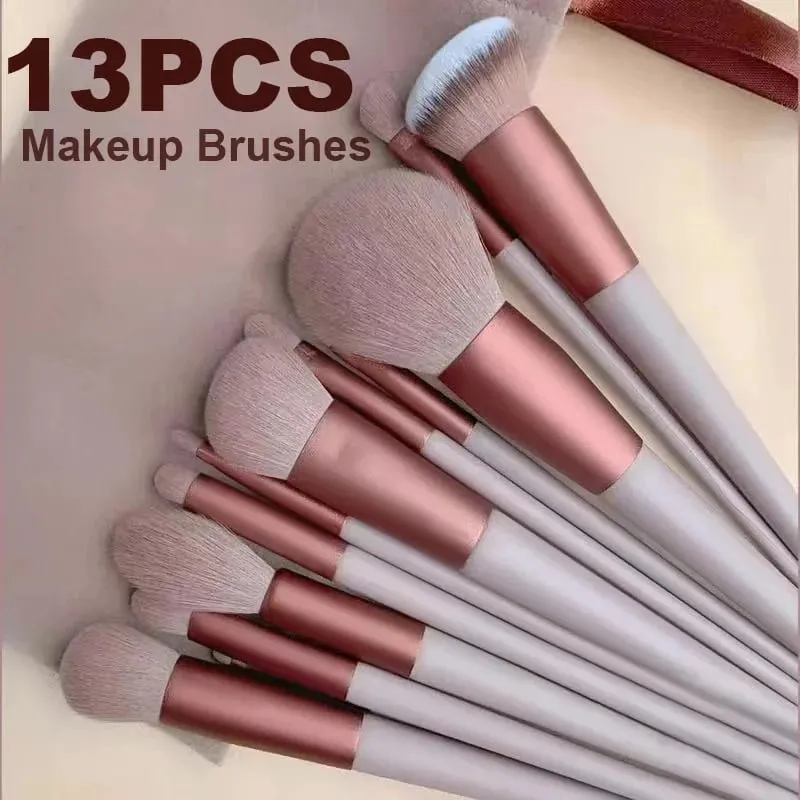 Conjunto de pincéis de maquiagem premium, 13-20 peças, macio, macio, base cosmética, pó, sombra, kabuki, mistura, pincel de maquiagem, ferramentas de beleza