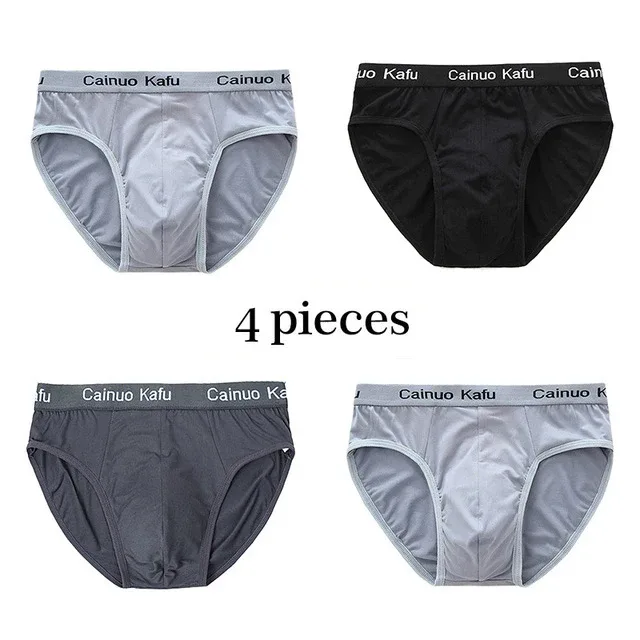 4Pcs Men Briefs Mens Summer Underwear Large Size L-5XL Elasticity Underwear Male Comfortable Panties Sexy Male Shorts Briefs Hot