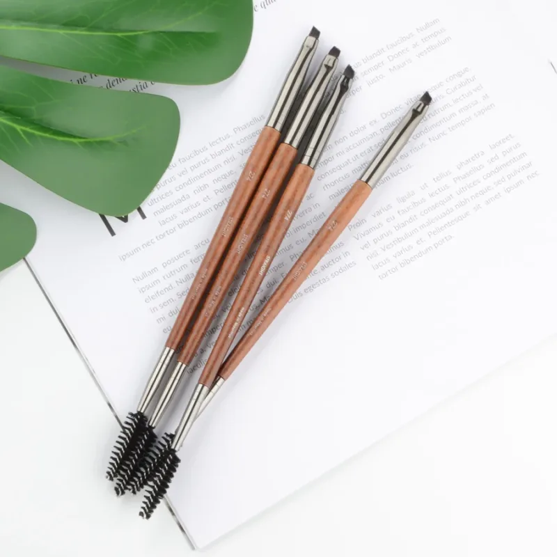 1 piece #274 Double ended Angled eyebrow Eyelashes Makeup brush Natural wood Professional Make up brushes cosmetic tools