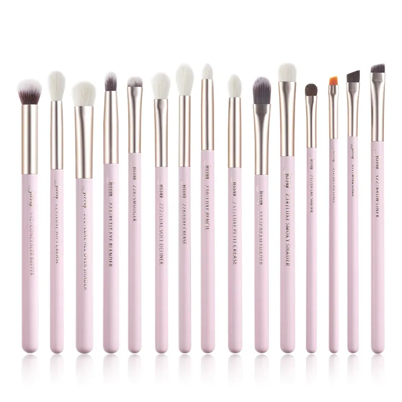 Jessup 15 pçs pincéis de maquiagem conjunto profissional kits de escova de maquiagem para os olhos sombra delineador sobrancelha mistura corretivo brochas t294