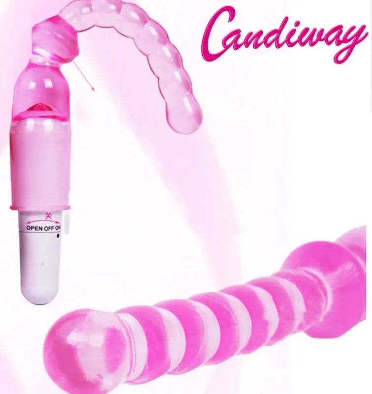 Candiway Low Noise Pull Beads Vibrator 1AA Battery Masturbation Vibrating G-spot Stimulation Adult Sex Toys For Women