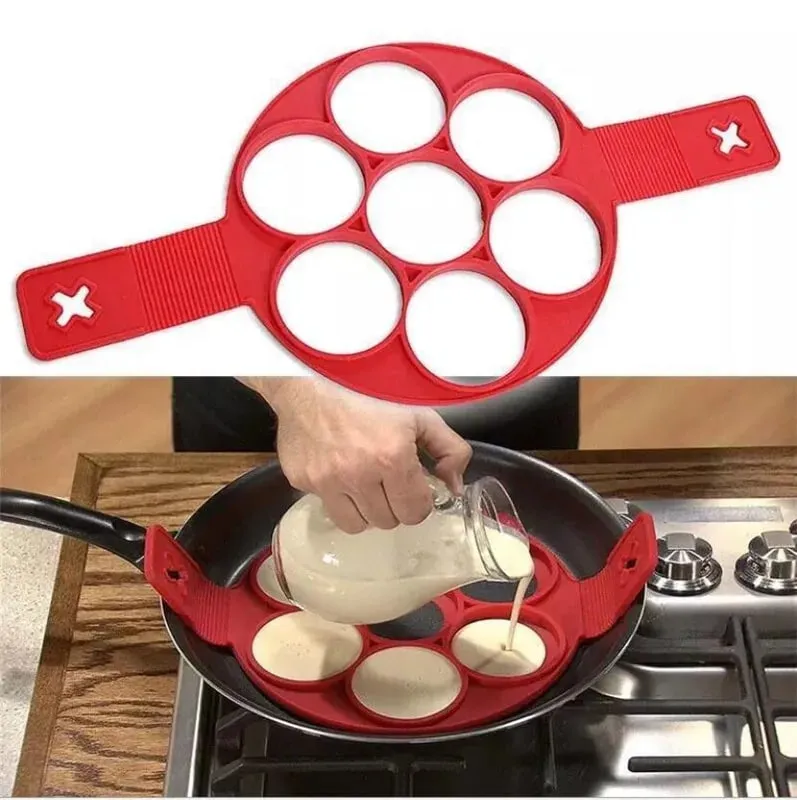 Panqueca ovo anel fabricante antiaderente ferramenta de cozinha coração redondo panqueca fabricante ovo panela flip ovos molde cozinha acessórios de cozimento