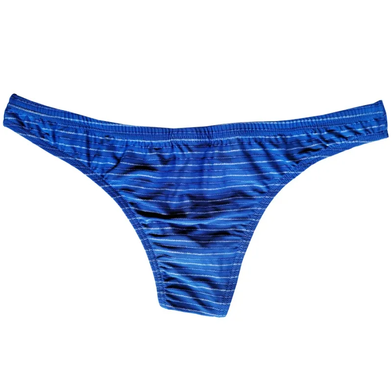 5 Men Sexy Briefs Stripe Bikini Breathable Soft Underwear Cucea Underpants Man Comfortable Gay Pants Cueca Male Panties C903-1