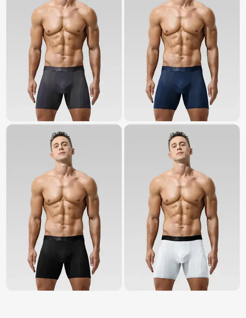 Roupa interior masculina modal boxers shorts hombre malha sólida respirável bolsa calcinha homem perna longa cueca calzoncillos XL-6XL