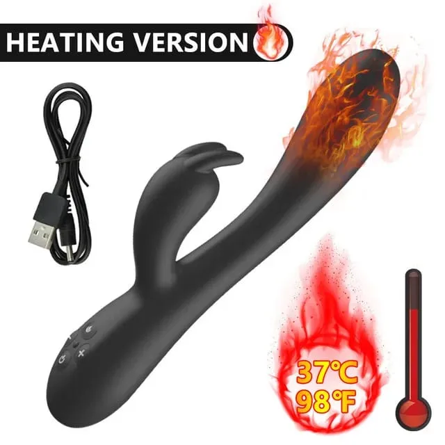 Carregamento usb aquecimento av coelho vibrador vibrador vagina clitóris estimulador g-ponto adulto jogo brinquedos sexuais para mulher masturbador feminino