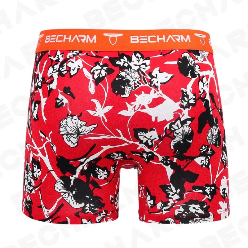 Becharm calcinha masculina boxers shorts sólido cinza tamanho grande conjunto cuecas masculinas boxer homem roupas sexy curto homme quente — image 5