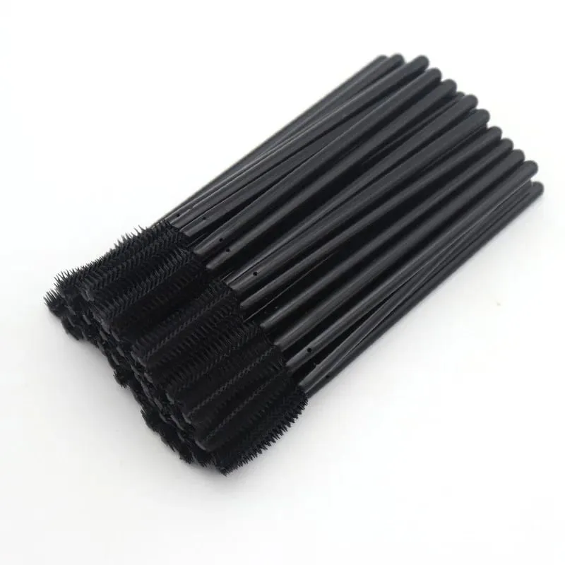 50 Pcs Disposable Silicone Eyelashes Brushes Applicator Eye Lash Mascara Wands Brush Eyelash Extension Women Makeup Tools