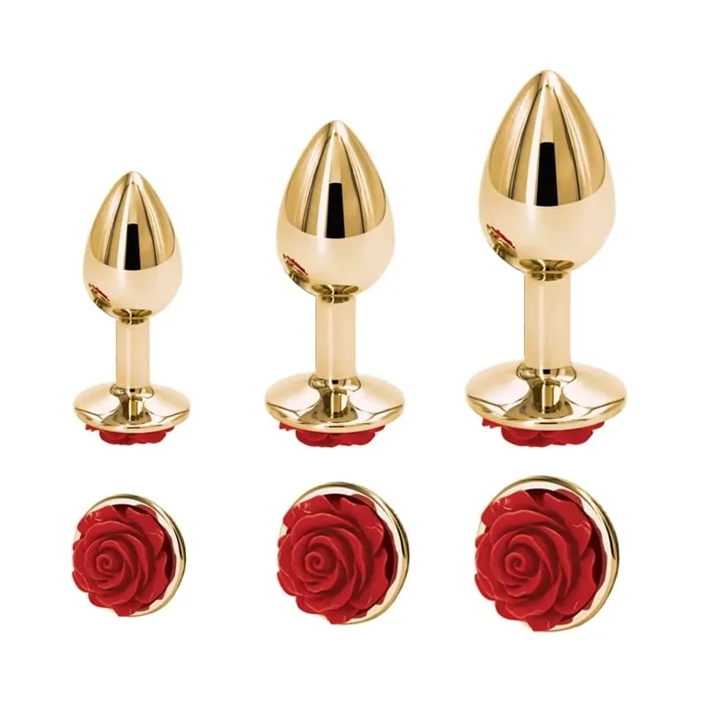 Arco-íris rosa ouro rosa pequeno tamanho médio conjunto forma de coração cristal metal contas anal butt plug jóias brinquedo sexual para o sexo feminino masculino