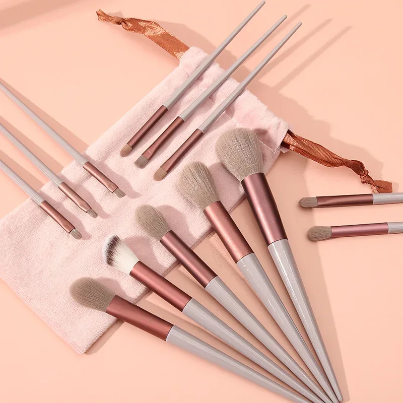 13 pçs pincéis de maquiagem conjunto macio macio para beleza cosméticos fundação blush sombra kabuki mistura ferramentas de pincel de maquiagem