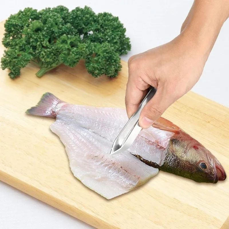 Escamas de peixe raspagem raladores stainles limpador rápido remover escova de pele limpeza descascador raspador osso scaler pinças ferramenta