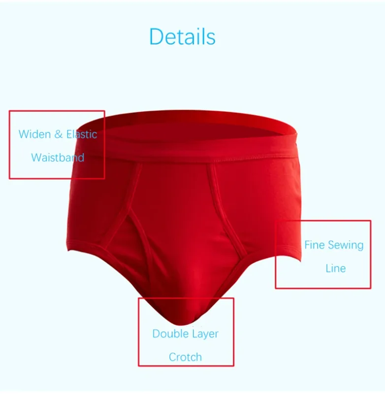 95KG Solid Fat Plus Size Men's Underwear Mens Underwear 100% Cotton Comfortable Breathable Loose Large Size Men Briefs Panties