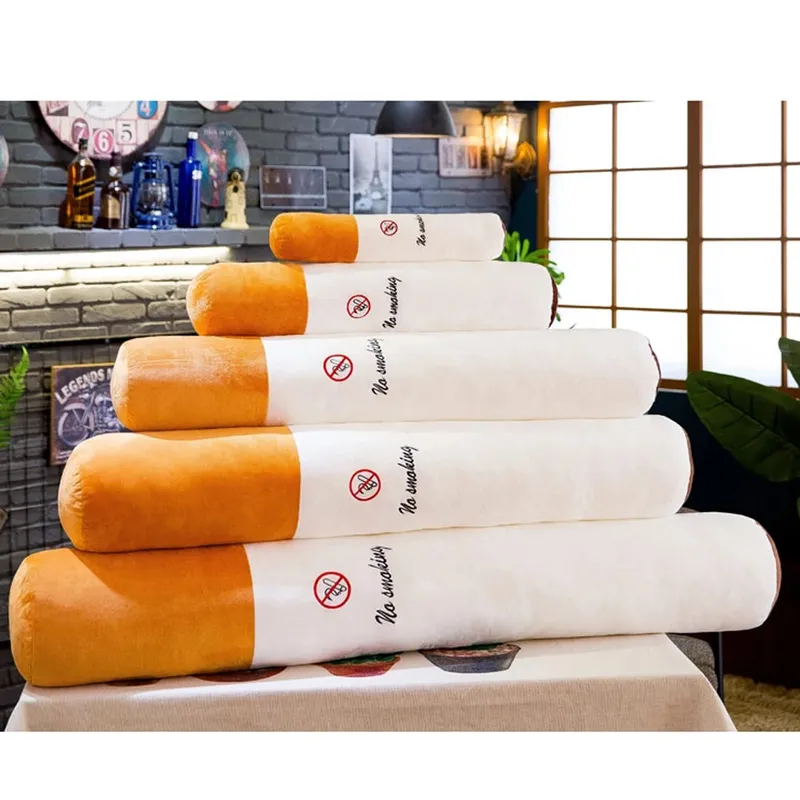 30-110cm criativo fumar cilíndrico almofada de dormir cigarro travesseiro smulation brinquedos de pelúcia moda namorado presente de aniversário