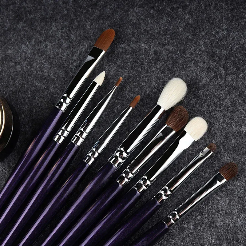 Profissional artesanal compõem kit escova pó contorno sombra de olho escova macia saikoho cabra cabelo pincéis de maquiagem conjunto