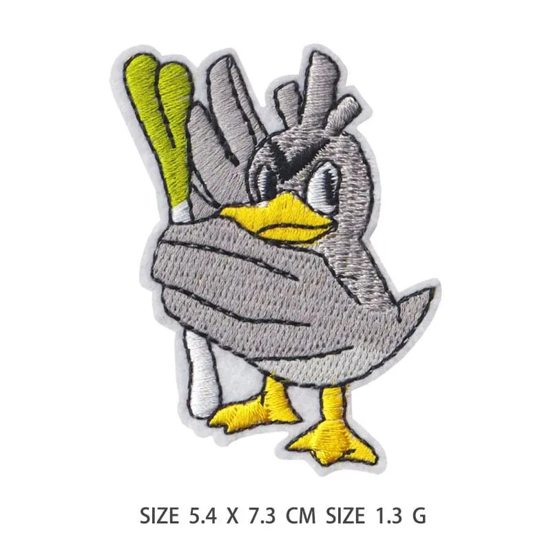 Cloth Patch Pikachu Clothes Stickers Sew on Embroidery Patches Applique Iron on Clothing Cartoon DIY Garment Decor