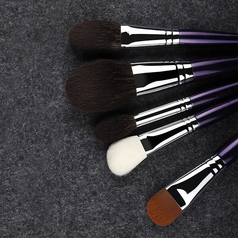 Profissional artesanal compõem kit escova pó contorno sombra de olho escova macia saikoho cabra cabelo pincéis de maquiagem conjunto