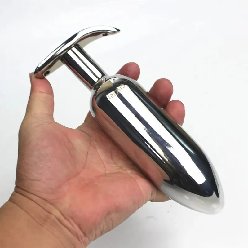 Bola anal 6 tamanhos de aço inoxidável sólido ânus dilatador bunda rolha adulto jogo butt plug anal brinquedos sexuais para masculino e feminino H8-1-38