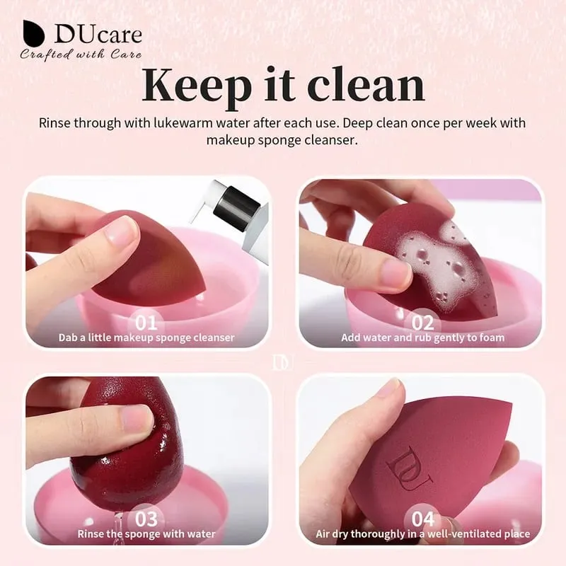 Ducare gota de água maquiagem esponja profissional cosméticos puff para fundação corretivo bb creme mistura ovo esponja maquiagem ferramentas