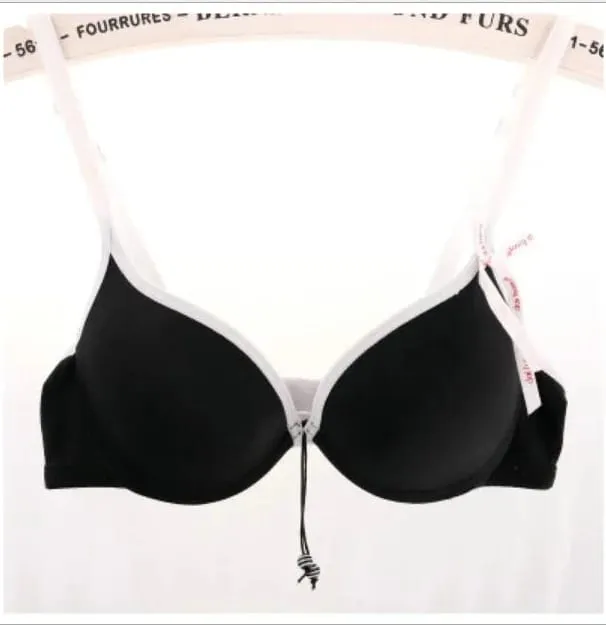 Front Closure Push Up Bra Panty Set Women Solid Color Red Rose Red Yellow Lingerie Suit Valentine Wedding Daily Female Underwear