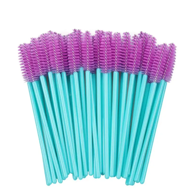 50 pçs pincéis de maquiagem pincéis de maquiagem descartáveis ​​varinhas de rímel aplicador multicolors cílios de olho escova cosmética ferramentas de maquiagem