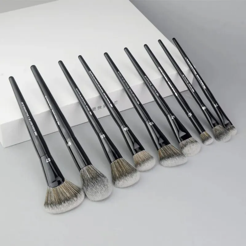 1pc maquiagem chanfrada fundação pó contorno sombra de olho escova ferramenta ultra macio compõem afilado liquidificador destaque sombra de sobrancelha