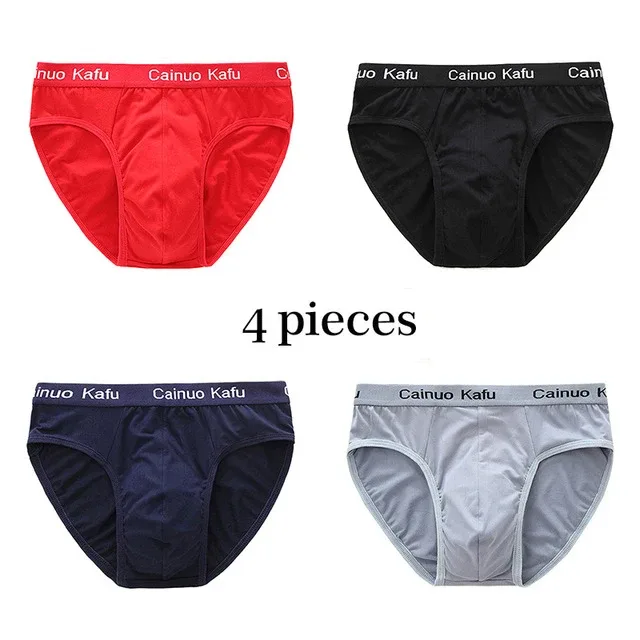 4Pcs Men Briefs Mens Summer Underwear Large Size L-5XL Elasticity Underwear Male Comfortable Panties Sexy Male Shorts Briefs Hot