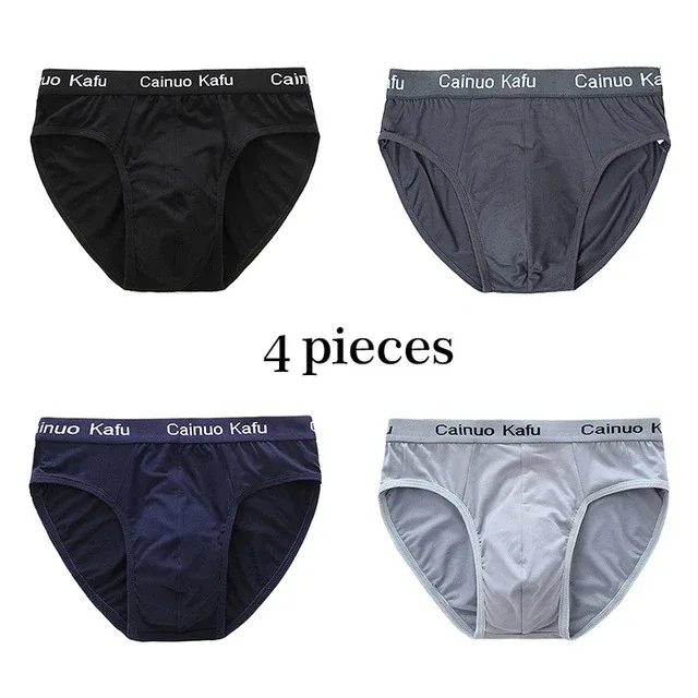 4Pcs Men Briefs Mens Summer Underwear Large Size L-5XL Elasticity Underwear Male Comfortable Panties Sexy Male Shorts Briefs Hot
