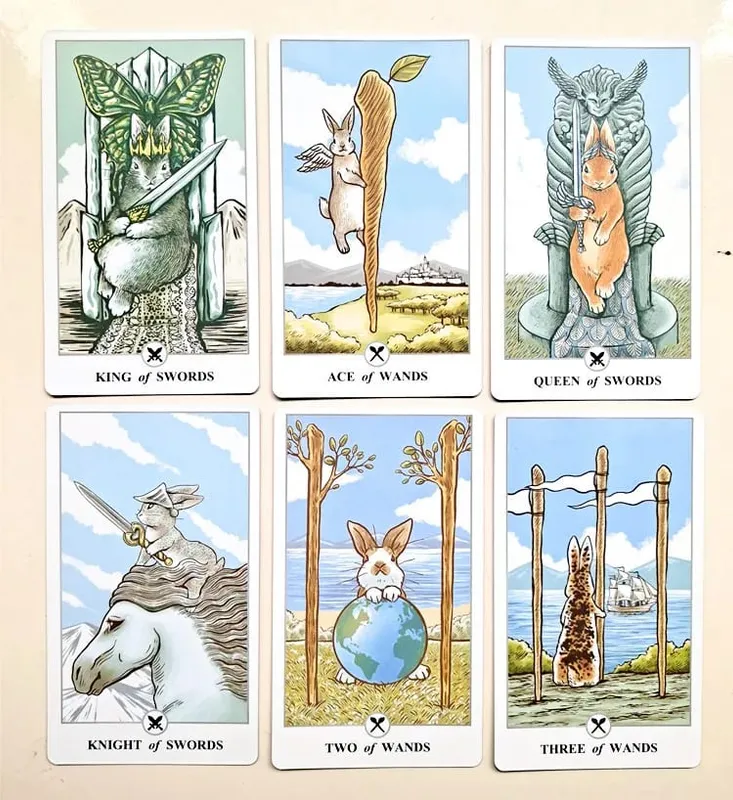 78pcs Tarot Lunalapin Rabbit Tarot Deck Tarot Cards Tarot Card Game Party Table Board Game Card Deck Fortune-telling Oracle Card