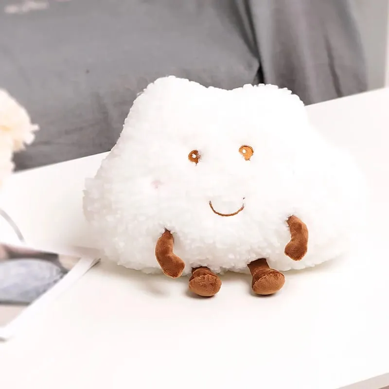Cute Cloud Plush Pillow Stuffed Soft Creative Family Bread Poached Egg Chestnut Hermit Crab Toy Car Pillow Home Decor Kids Toys